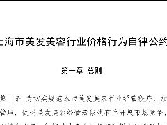 上海市美发美容行业价格行为自律公约